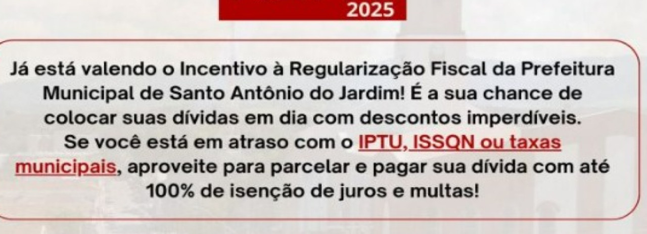 Atenção ao REFIS 2025!