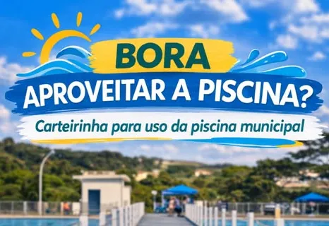 Bora aproveitar a piscina municipal!