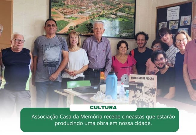 Associação Casa da Memória recebe cineastas que estarão produzindo uma obra em Santo Antônio do Jardim - SP.