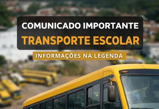 COMUNICADO – TRANSPORTE ESCOLAR