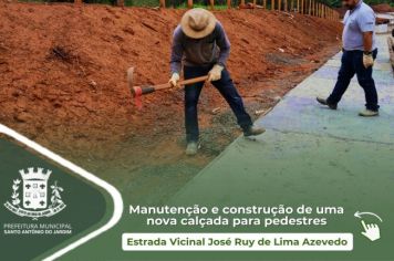 CONSTRUÇÃO DE CALÇADA PARA PEDESTRES