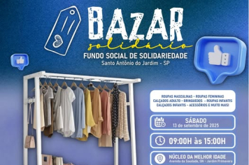 Vem aí mais uma edição do Bazar Solidário!