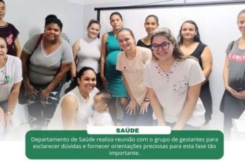 Departamento de Saúde Realiza reunião para gestantes
