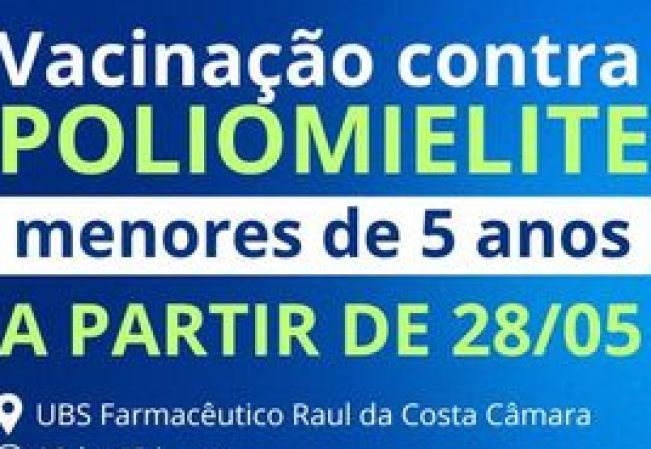 Vacinação contra a Poliomielite para menores de 5 anos 