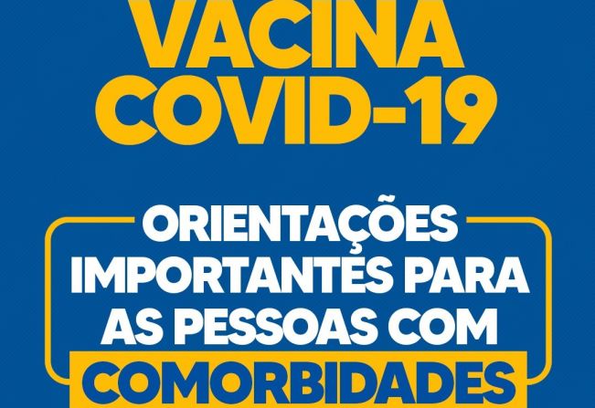 Vacinação contra COVID das pessoas com DOENÇAS CRÔNICAS