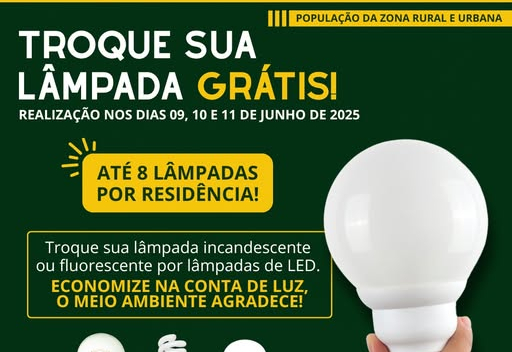 TROQUE SUA LÂMPADA 'GRÁTIS'!