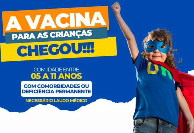 Atenção ao calendário de VACINAÇÃO CONTRA COVID PARA AS CRIANÇAS