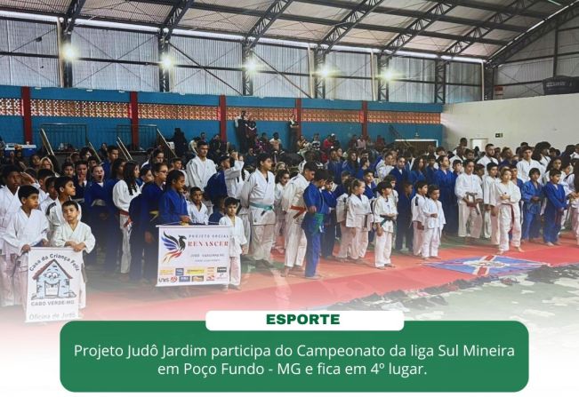 Projeto Judô Jardim participa de campeonato em Poço Fundo-MG